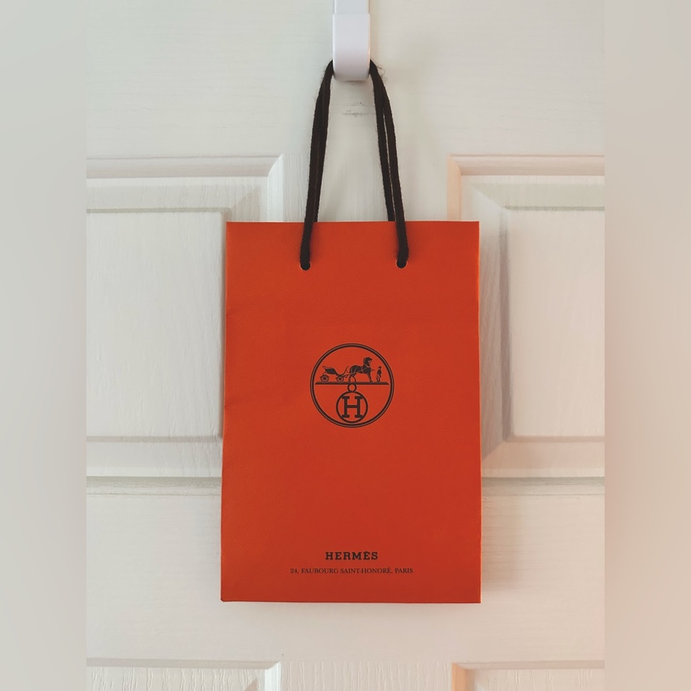 Hermes Small Paper Shopping Bag / Gift Bag - 6in x 8.5in